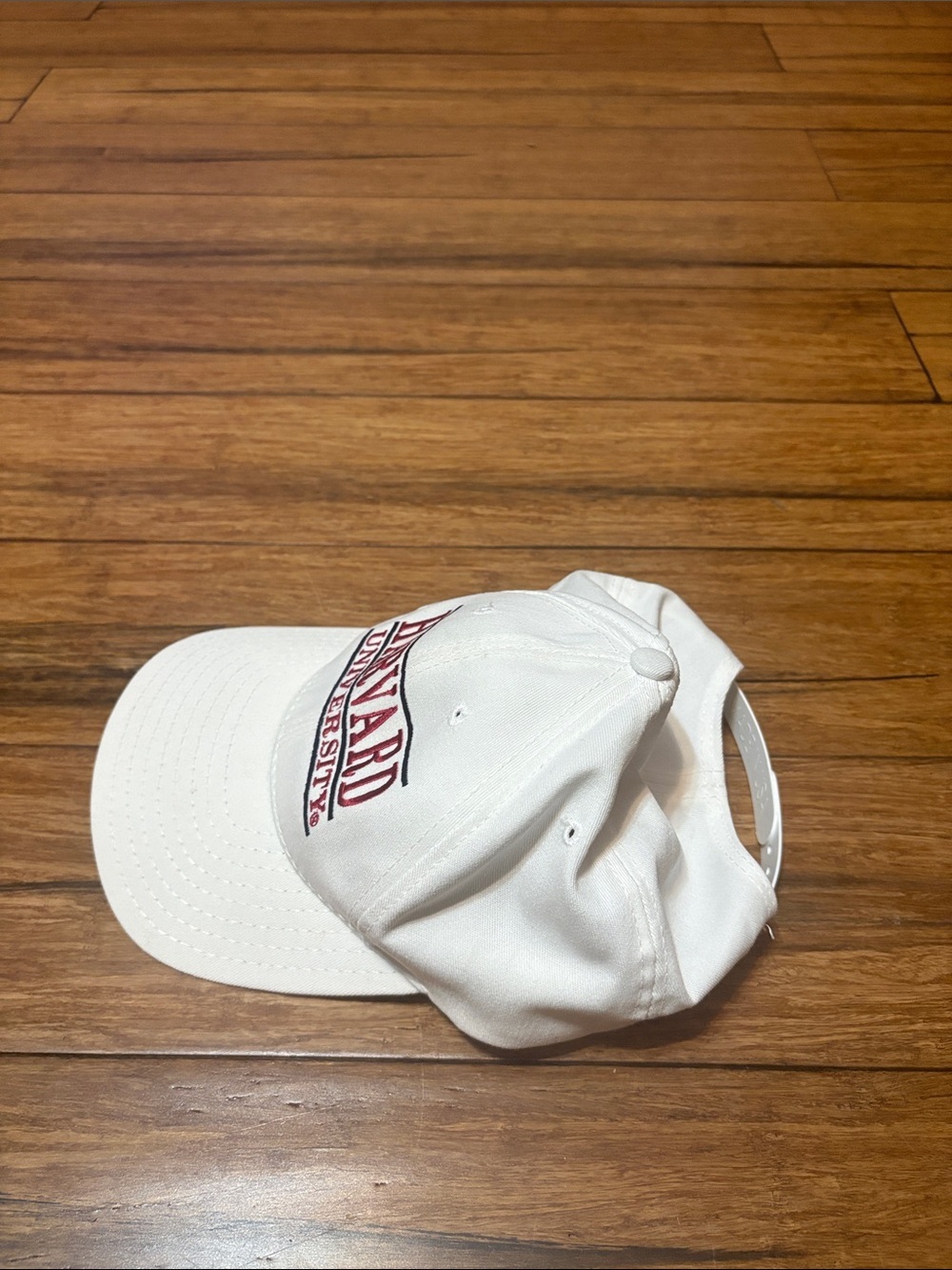 Vintage 90’s Collegiate Harvard University Snapback Cap White Crimson - Picture 3 of 8